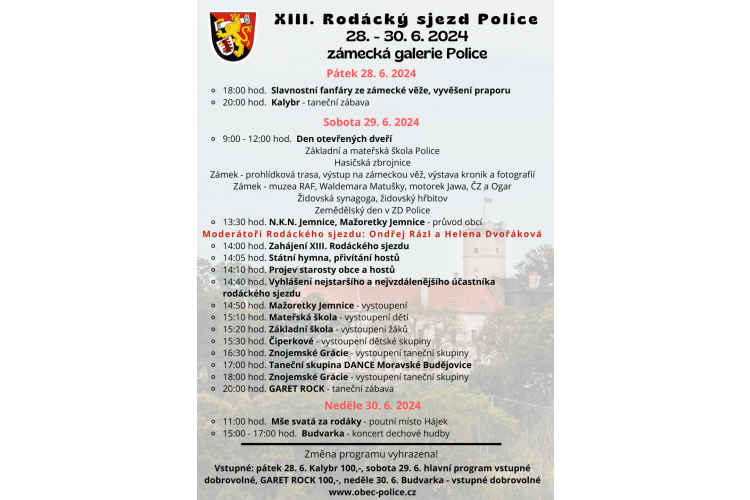 XIII. Rodácký sjezd Police