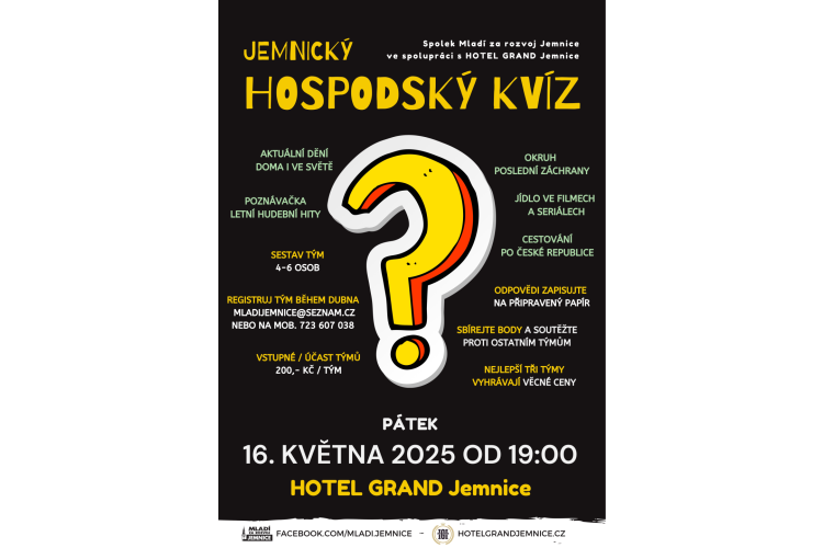 Jemnický hospodský kvíz - HOTEL GRAND Jemnice
