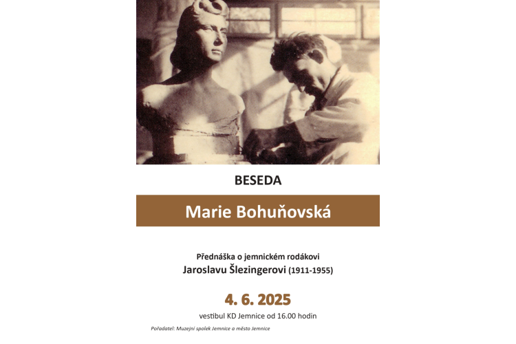 Marie Bohuňovská - přednáška o jemnickém rodákovi Jaroslavu Šlezingerovi (1911-1955)