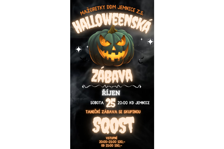 Halloweenská taneční zábava se skupinou SQOST
