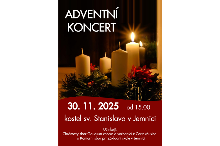 Adventní koncert v kostele sv. Stanislava v Jemnici