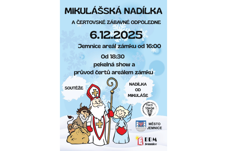 Mikulášská nadílka a čertovský rej na zámku