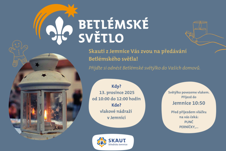 Příjezd Betlémského světla do Jemnice