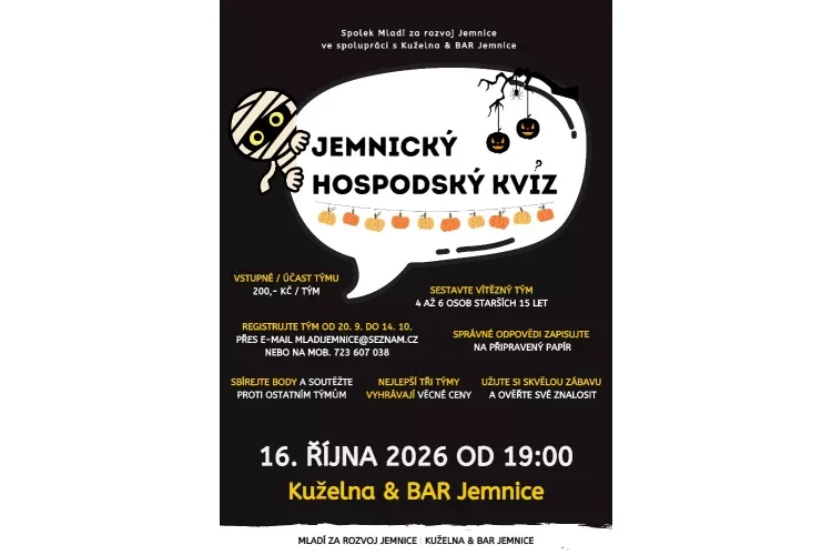 Jemnický hospodský kvíz v Kuželna & BAR Jemnice