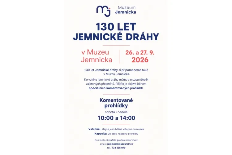 130 let Jemnické dráhy v Muzeu Jemnicka